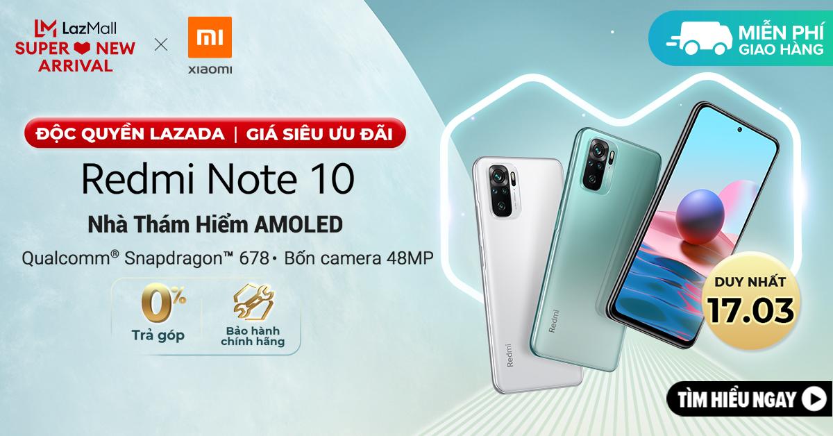 Thiết kế bắt mắt của Xiaomi Redmi Note 10