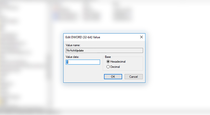 Tắt Cập Nhật Windows 10 qua Registry Editor